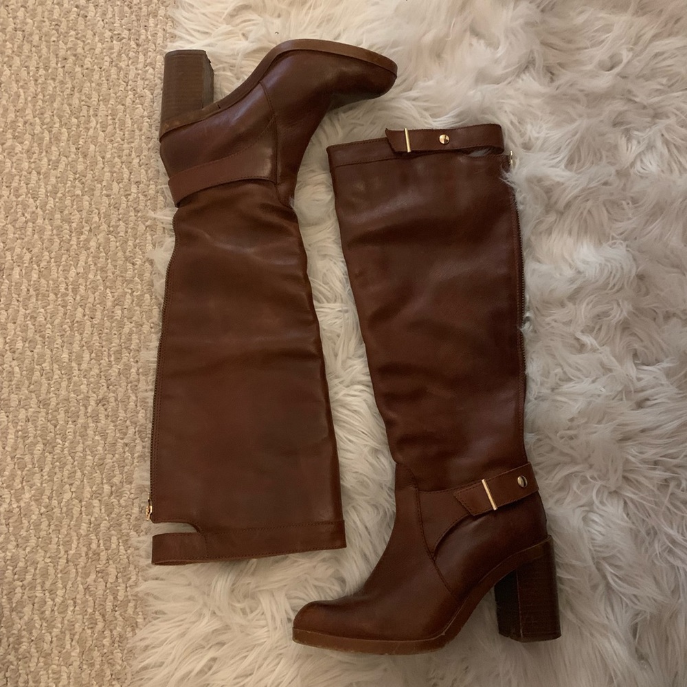Topshop Brown Leather Boots